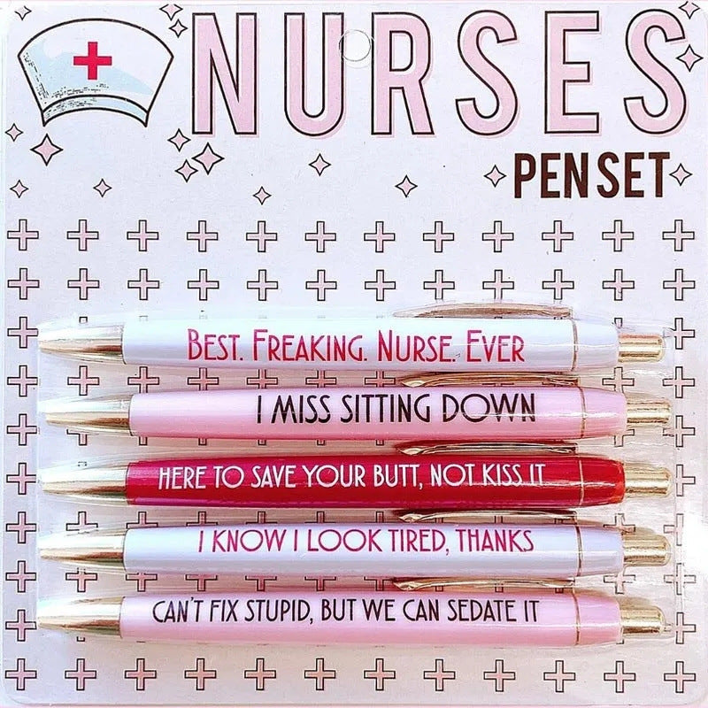 Nurse Theme Copywriting Ballpoint Pen Funny Nurse Retractable Ballpoint