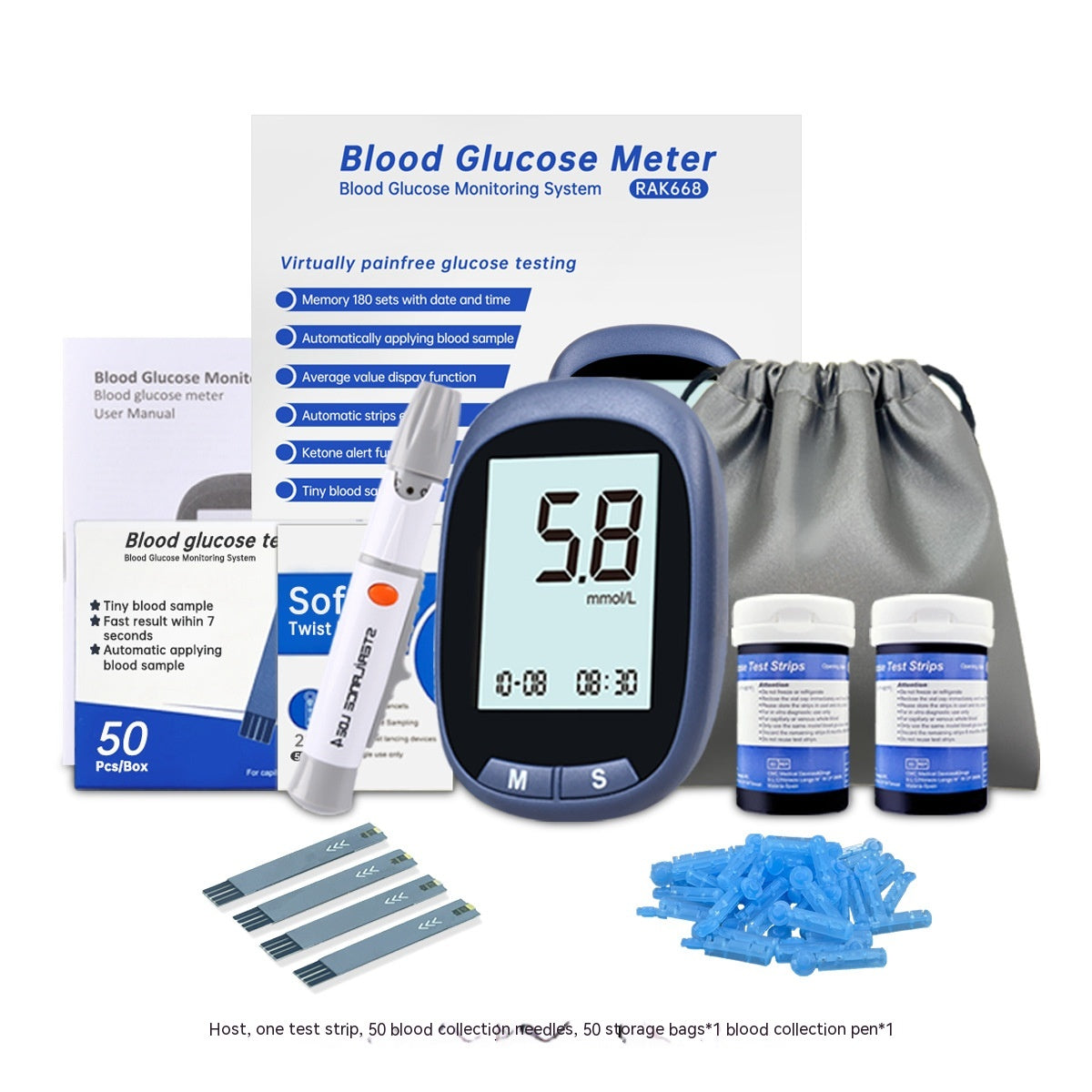 Household Medical Precision Automatic Blood Glucose Measuring Device