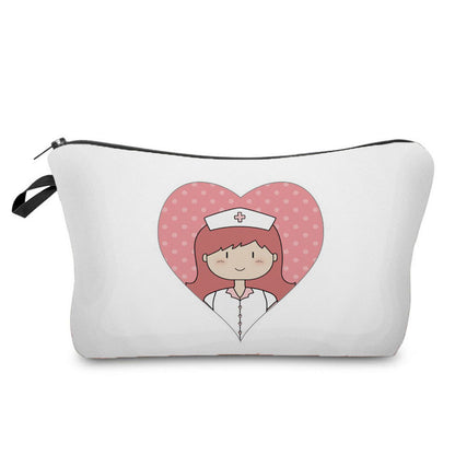 Angel Nurse Printed Makeup Storage Bag