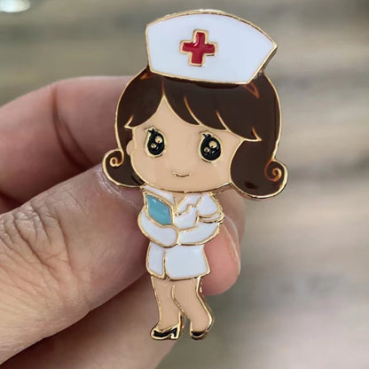 Creative Cute Cartoon Nurse Brooch