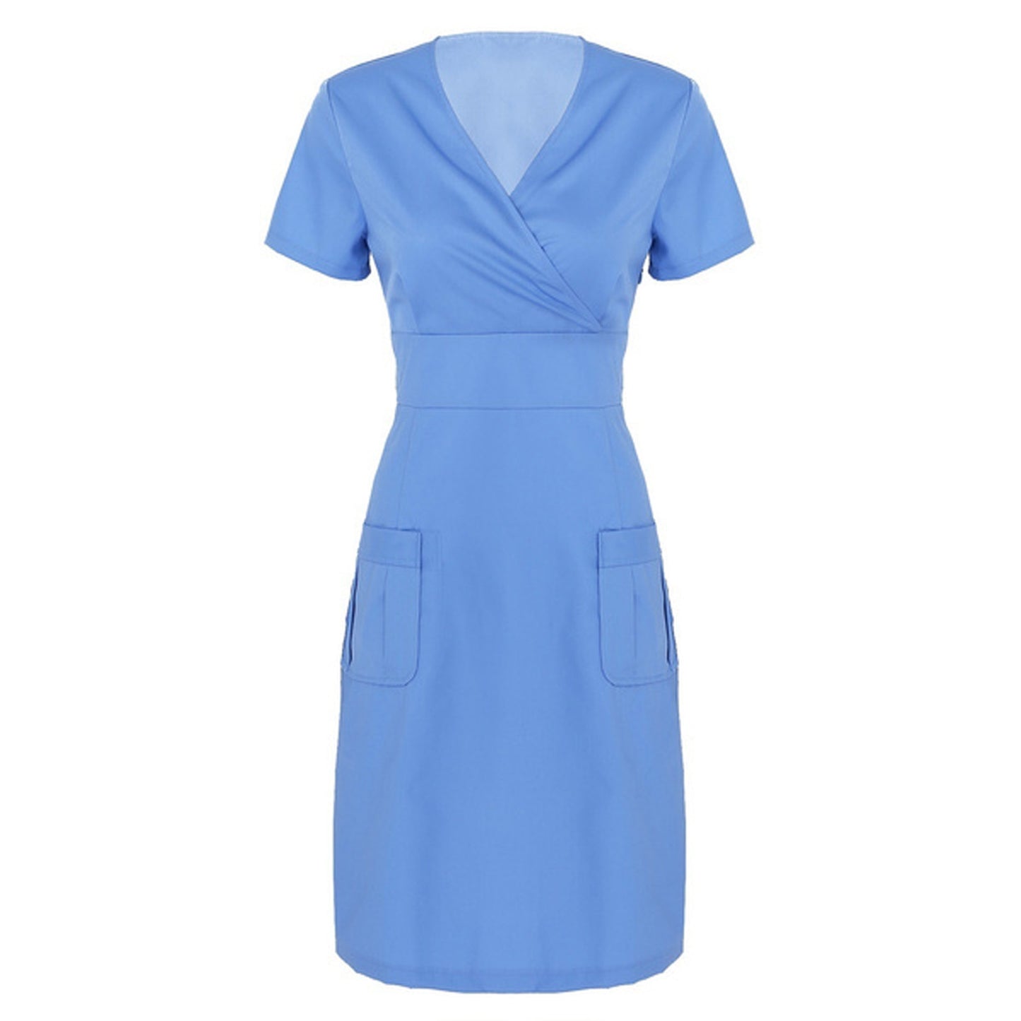 Women's Short-sleeved V-neck Nurses' Uniform Nurse Dress