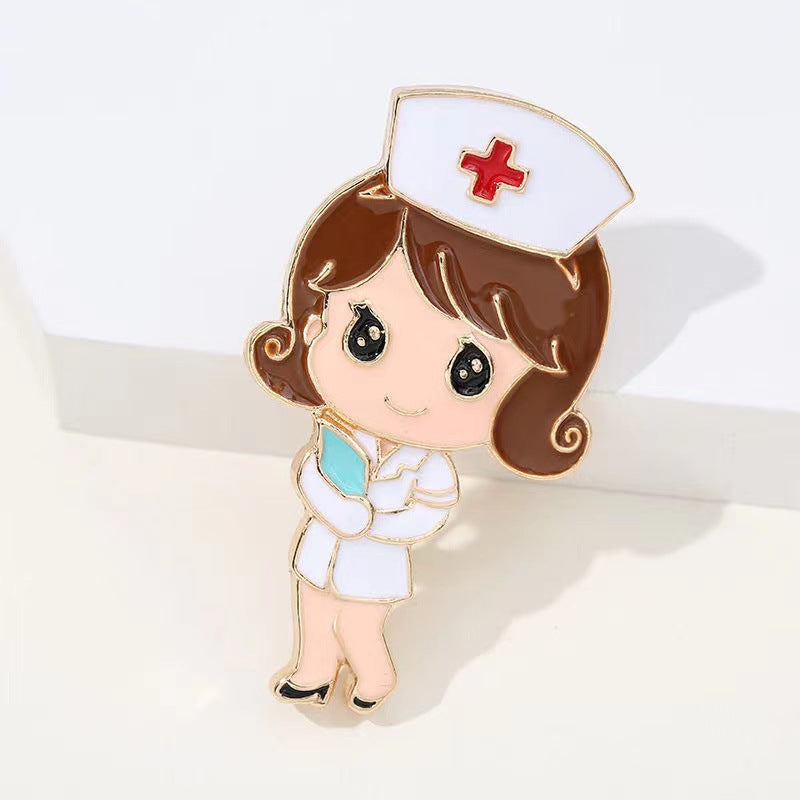 Creative Cute Cartoon Nurse Brooch
