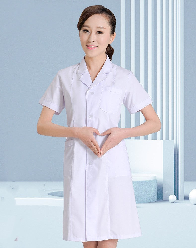 Summer Thin Short Sleeve Nurse Wear White Work Wear