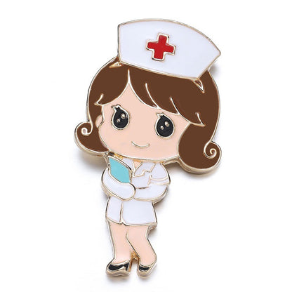 Creative Cute Cartoon Nurse Brooch